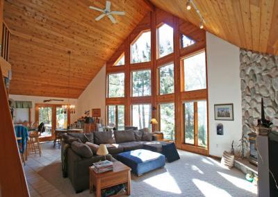 Cabin home with large windows