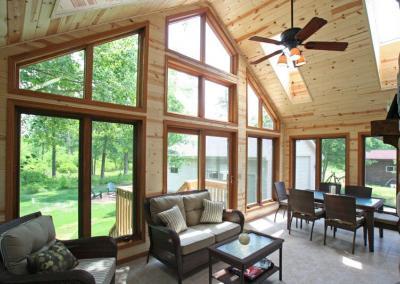 Cabin home with large windows